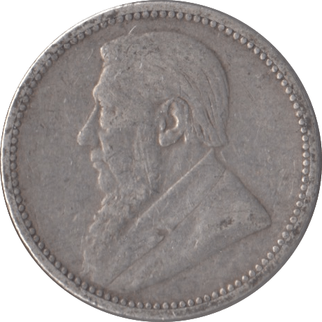 1897 SOUTH AFRICA SILVER SIXPENCE - SILVER WORLD COINS - Cambridgeshire Coins