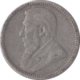 1897 SOUTH AFRICA SILVER SIXPENCE - SILVER WORLD COINS - Cambridgeshire Coins
