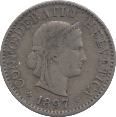 1897 SWITZERLAND 5 RAPPEN - WORLD COINS - Cambridgeshire Coins