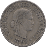 1897 SWITZERLAND 5 RAPPEN - WORLD COINS - Cambridgeshire Coins