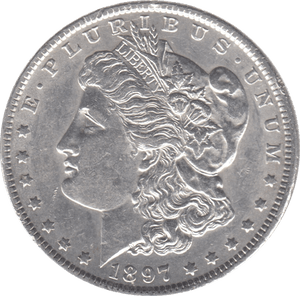 1897 USA SILVER MORGAN DOLLAR - WORLD COINS - Cambridgeshire Coins