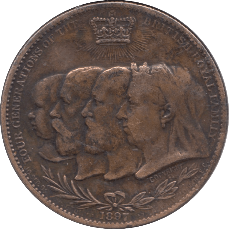 1897 VICTORIAN DIAMOND JUBILEE COMMEMORATIVE MEDAL - MEDALLIONS - Cambridgeshire Coins