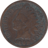 1898 1 CENT USA - WORLD COINS - Cambridgeshire Coins