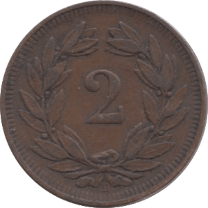 1898 2 RAPPEN SWITZERLAND - WORLD COINS - Cambridgeshire Coins