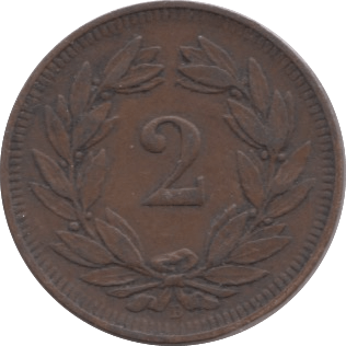 1898 2 RAPPEN SWITZERLAND - WORLD COINS - Cambridgeshire Coins