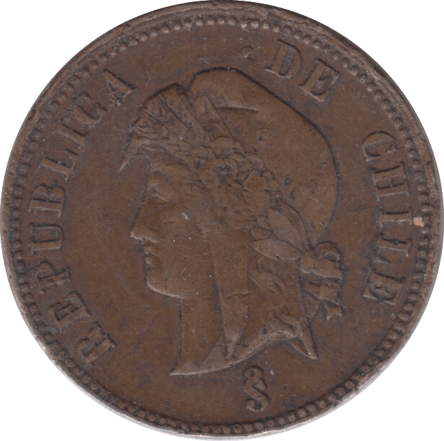 1898 CHILE 2 1/2 CENTAVOS - WORLD COINS - Cambridgeshire Coins