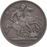 1898 CROWN ( FINE ) LXII - Crown - Cambridgeshire Coins