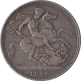 1898 CROWN ( VF ) - Crown - Cambridgeshire Coins
