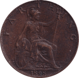 1898 FARTHING ( EF ) - Farthing - Cambridgeshire Coins