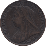 1898 FARTHING ( GVF ) 1 - Farthing - Cambridgeshire Coins