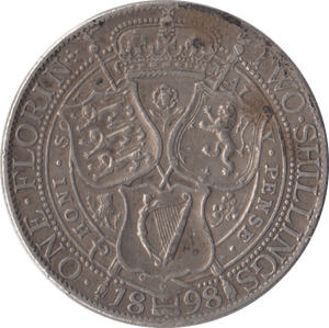 1898 FLORIN ( GF ) - FLORIN - Cambridgeshire Coins