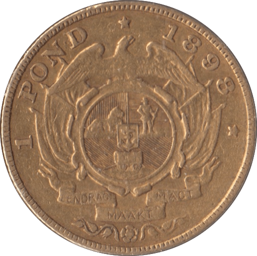 1898 GOLD POND SOUTH AFRICA REF 2 - Gold World Coins - Cambridgeshire Coins