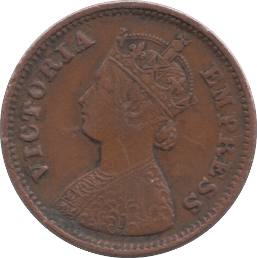 1898 HALF PICE INDIA - SILVER WORLD COINS - Cambridgeshire Coins