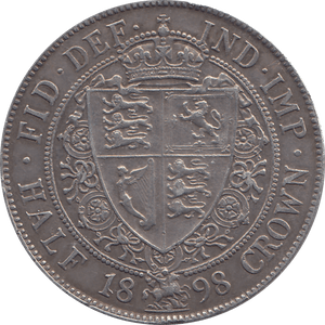 1898 HALFCROWN ( EF ) 4 - Halfcrown - Cambridgeshire Coins