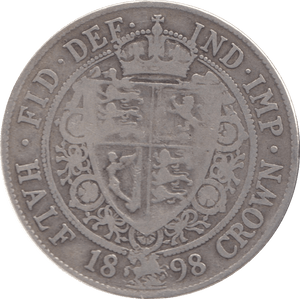 1898 HALFCROWN ( FINE ) 4 - Halfcrown - Cambridgeshire Coins