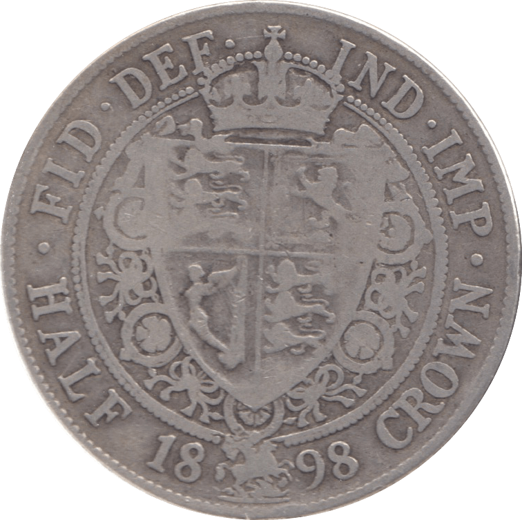1898 HALFCROWN ( FINE ) 4 - Halfcrown - Cambridgeshire Coins