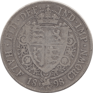 1898 HALFCROWN ( FINE ) 5 - Halfcrown - Cambridgeshire Coins
