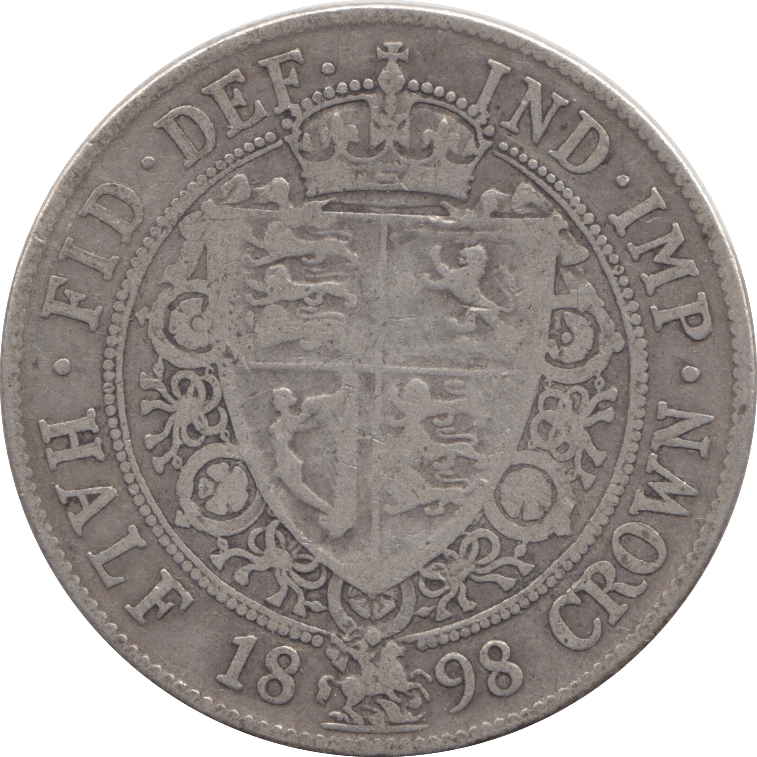 1898 HALFCROWN ( FINE ) 5 - Halfcrown - Cambridgeshire Coins