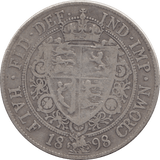 1898 HALFCROWN ( FINE ) 5 - Halfcrown - Cambridgeshire Coins