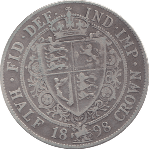 1898 HALFCROWN ( FINE ) 6 - Halfcrown - Cambridgeshire Coins