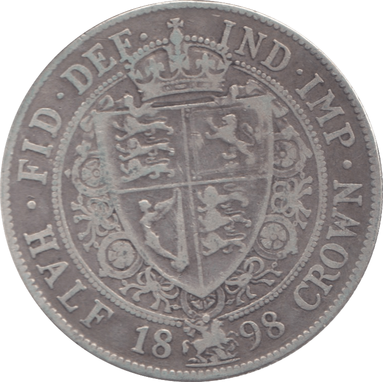 1898 HALFCROWN ( FINE ) 6 - Halfcrown - Cambridgeshire Coins