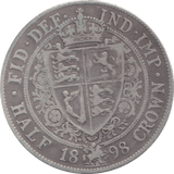 1898 HALFCROWN ( FINE ) 6 - Halfcrown - Cambridgeshire Coins