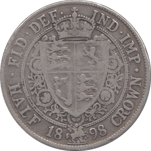 1898 HALFCROWN ( FINE ) 6 - Halfcrown - Cambridgeshire Coins