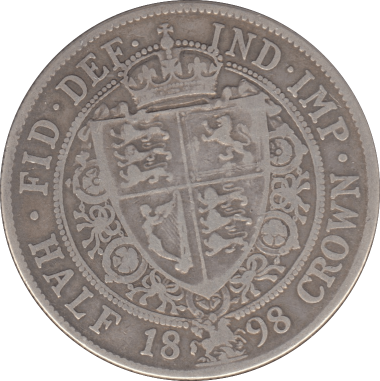 1898 HALFCROWN ( FINE ) 7 - Halfcrown - Cambridgeshire Coins