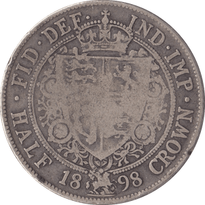 1898 HALFCROWN ( FINE ) - Halfcrown - Cambridgeshire Coins
