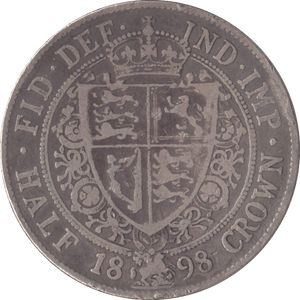 1898 HALFCROWN ( FINE ) - HALFCROWN - Cambridgeshire Coins