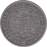 1898 HALFCROWN ( GF ) 2 - Halfcrown - Cambridgeshire Coins