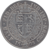 1898 HALFCROWN ( GF ) 6 - Halfcrown - Cambridgeshire Coins