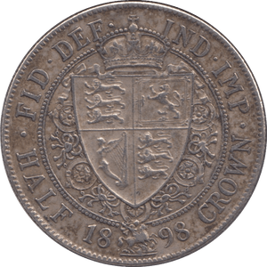 1898 HALFCROWN ( GVF ) - Halfcrown - Cambridgeshire Coins
