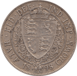 1898 HALFCROWN ( VF ) 4 - HALFCROWN - Cambridgeshire Coins