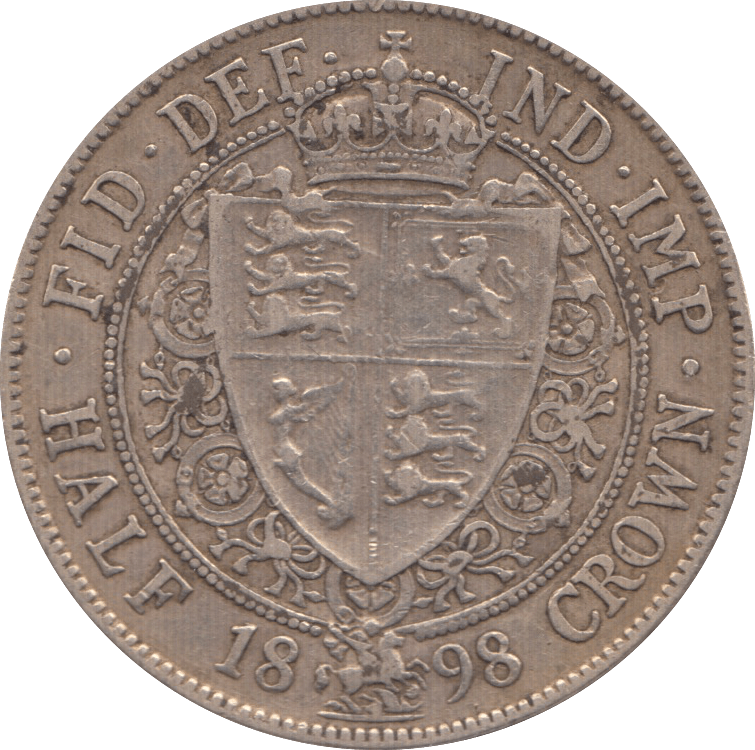 1898 HALFCROWN ( VF ) 4 - HALFCROWN - Cambridgeshire Coins