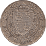 1898 HALFCROWN ( VF ) 4 - HALFCROWN - Cambridgeshire Coins