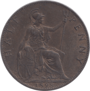 1898 HALFPENNY ( AUNC ) - Halfpenny - Cambridgeshire Coins