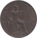 1898 HALFPENNY ( AUNC ) - Halfpenny - Cambridgeshire Coins