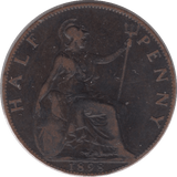 1898 HALFPENNY ( GF ) 3 - Halfpenny - Cambridgeshire Coins