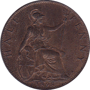 1898 HALFPENNY ( UNC ) - Halfpenny - Cambridgeshire Coins