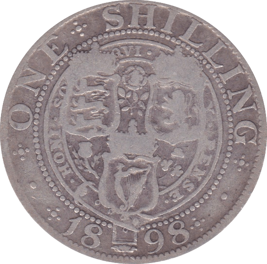 1898 SHILLING ( F ) B - Shilling - Cambridgeshire Coins