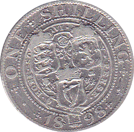 1898 SHILLING ( F ) - Shilling - Cambridgeshire Coins