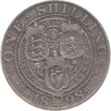 1898 SHILLING ( FINE ) 4 - Shilling - Cambridgeshire Coins