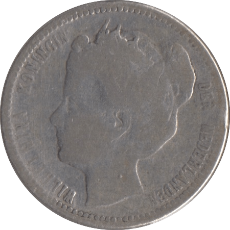 1898 SILVER 25 CENTS NETHERLANDS - SILVER WORLD COINS - Cambridgeshire Coins