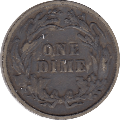 1898 SILVER DIME USA - SILVER WORLD COINS - Cambridgeshire Coins