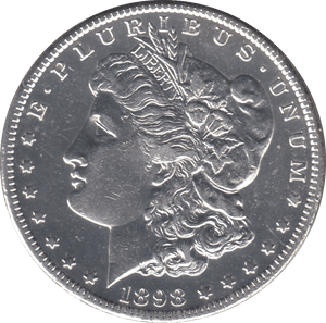 1898 SILVER MORGAN DOLLAR SAN FRANCISCO MINT - SILVER WORLD COINS - Cambridgeshire Coins