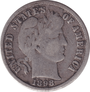 1898 SILVER ONE DIME USA - SILVER WORLD COINS - Cambridgeshire Coins