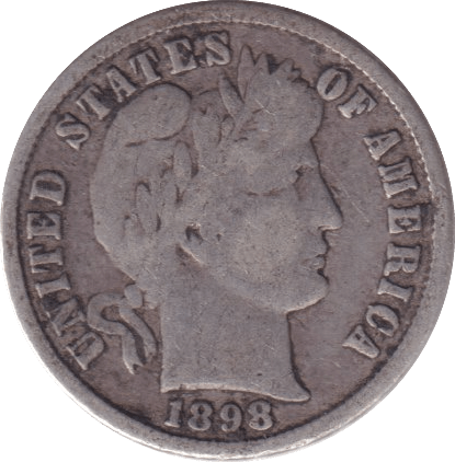 1898 SILVER ONE DIME USA - SILVER WORLD COINS - Cambridgeshire Coins