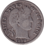 1898 SILVER ONE DIME USA - SILVER WORLD COINS - Cambridgeshire Coins