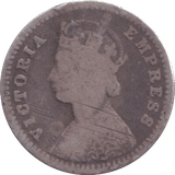 1898 SILVER TWO ANNAS INDIA - SILVER WORLD COINS - Cambridgeshire Coins